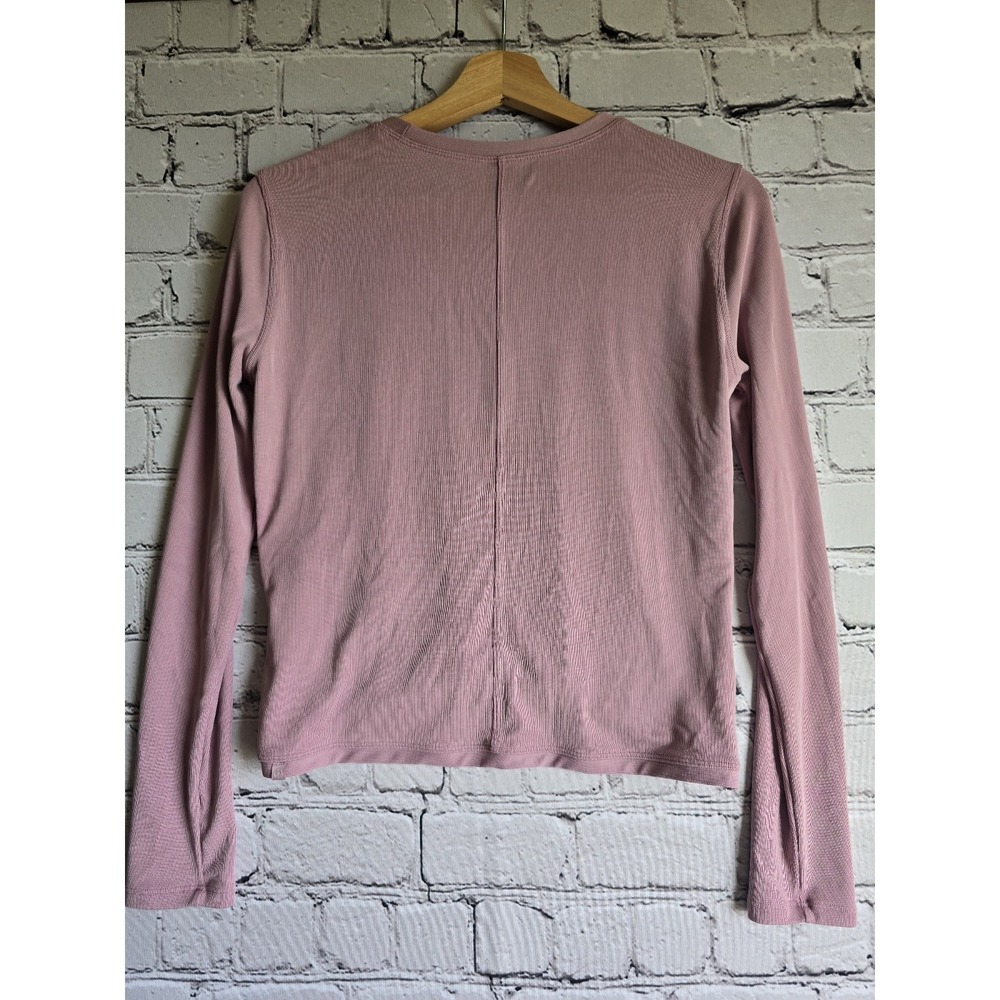 Lululemon Do the Twist Long Sleeve Shirt Pink Taupe Sweat Wicking Size Small? - Picture 6 of 9